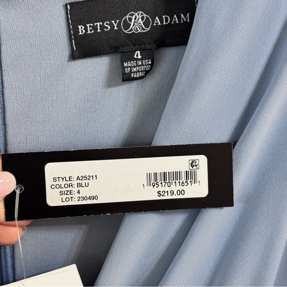 Betsy & Adam Long Blue Dress – Size 4 – New - Picture 10 of 10